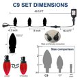 thumbnail image 2 of Luces navideñas Dazzle Bright C9 50 LED, 10 m, resistentes al agua, 2 of 7