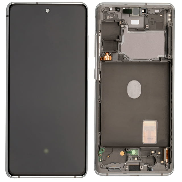 LCD Display Touch Screen Digitizer Assembly + Frame For Samsung Galaxy S20 FE 5G (SM-G781W) - Cloud White (Refurbished)