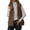 Brown Vest for Women, variant on jtjvou Fleece Vest Women Fall Winter Fuzzy Sleeveless Jacket Ladies Lightweight Warm Outerwear Vests Fashion Casual Brown L