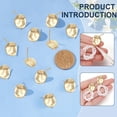thumbnail image 4 of 12 piezas de fornituras para pendientes de botón redondas de latón chapado en oro auténtico de 18 quilates, 15 mm/0,6 pulgadas, con 30 tuercas para pendientes., 4 of 6