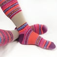 thumbnail image 2 of Men's Vintage Style Knitted Colorful Cotton Crew Socks - 3B-S, Size S - 3 prs, 2 of 5
