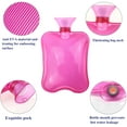 thumbnail image 1 of Juego de 2 bolsas de agua caliente con funda gruesa y lujosa | Capacidad de 2 litros | Funda para botella de agua caliente extraíble y lavable | Libre de contaminantes (rosa y gris), 1 of 7