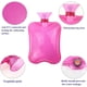 thumbnail image 1 of Juego de 2 bolsas de agua caliente con funda gruesa y lujosa | Capacidad de 2 litros | Funda para botella de agua caliente extraíble y lavable | Libre de contaminantes (rosa y gris), 1 of 7