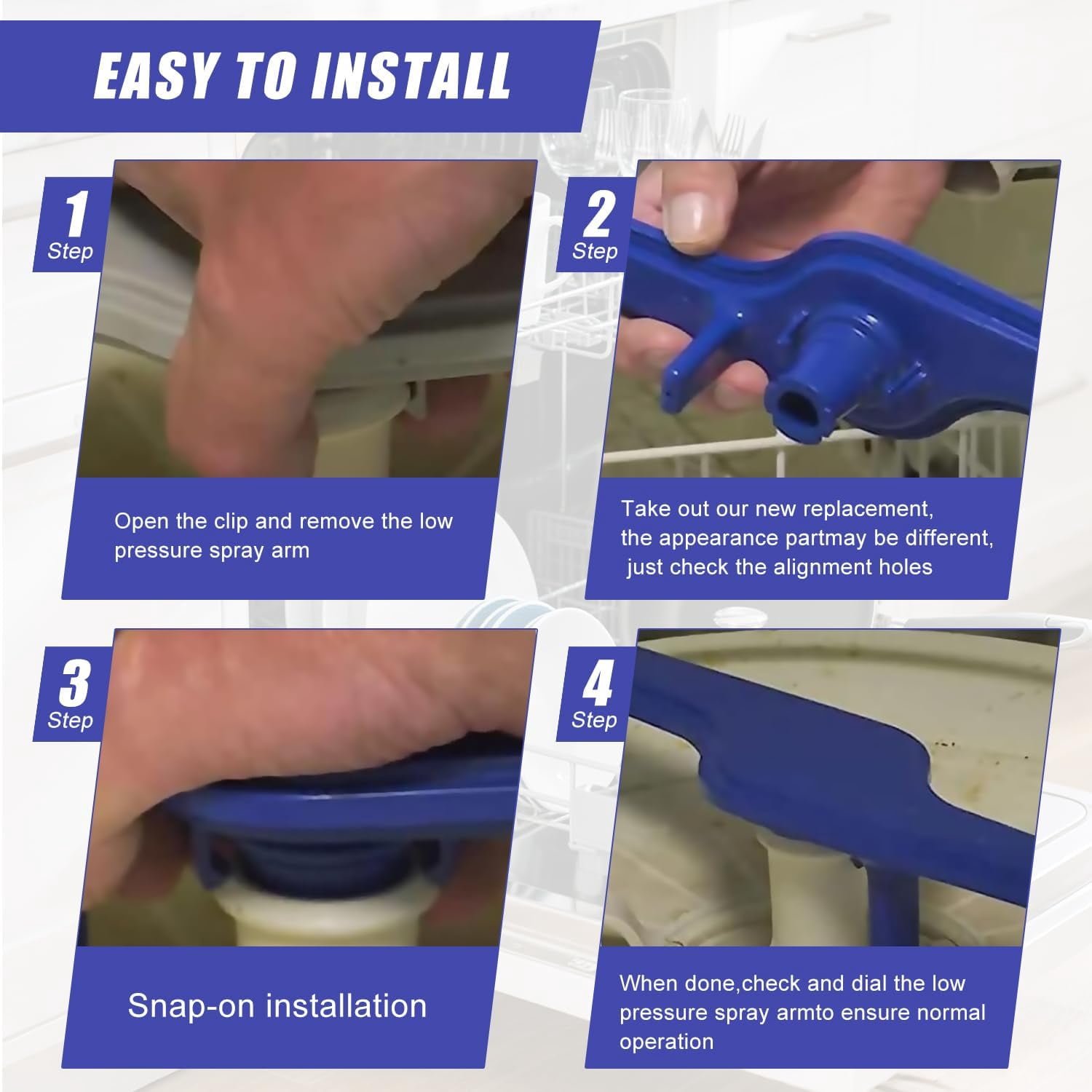 RVKXHD 5304517203 Dishwasher Lower Spray Arm Replacement – Compatible with Frigidaire, Kenmore & More – Replaces 154568001, 154414101, 154250901, 154568002, PS12585623, AP6783883