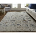 thumbnail image 2 of Feizy Kaia Transitional Floral & Botanical, Ivory/Orange/Blue, 2' x 3' Accent Rug Sheen Casual Damask Floor Rug for Living room Bedroom, 2 of 8