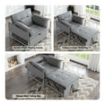 thumbnail image 5 of AENKYO 3-in-1 Convertible Sleeper Chair Bed with Adjustable Backrest, Velvet Chaise Lounge Sofa for Small Spaces, Gray, 5 of 8