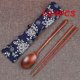 thumbnail image 2 of 1/2/4PCS High-quality Natural Wooden Chopsticks Spoon Set Travel Portable Dinnerware Environmental Picnic Gifts With Gift Cloth, 2 of 2