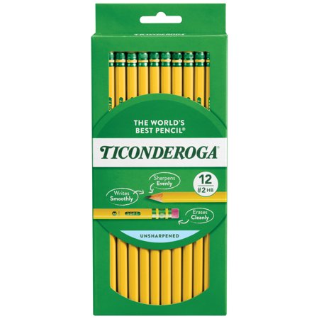 UPC: 0072067138125 | Ticonderoga Premium Wood Pencils  Unsharpened #2 Lead  Yellow  12 Count