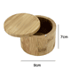 thumbnail image 2 of Caja de almacenamiento de bambú Totally Bamboo Salero con tapa giratoria magnética, sal grabada en la tapa, 2 of 5