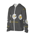 thumbnail image 2 of Fotbe Keep Life Simple Daisy Flower Men's Women's UPF 50+ Sun Protection Jacket Hooded Cooling Shirt with Pockets Hiking Outdoor Performance-3X-Large, 2 of 9