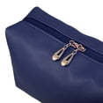 thumbnail image 6 of Unique Bargains Floral Makeup Bag Zipper Flower Cosmetic Pouch Dark Blue, 6 of 7