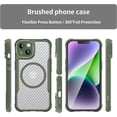 thumbnail image 2 of Case for iPhone 13,Full-Body Rugged Carbon Fibre Protective Clear Back Hybrid Magnetic with Wireless Charge Shockproof Protector Phone Case for iPhone 13,6.1 inch 2021 (Green), 2 of 17