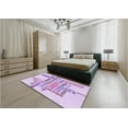 thumbnail image 5 of Ahgly Company Machine Washable Indoor Rectangle Transitional Purple Area Rugs, 5' x 8', 5 of 7