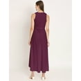 thumbnail image 4 of Moomaya Solid Wrap Style Maxi Dress, Sleeveless V-Neck A-Line Party Dress, 4 of 8