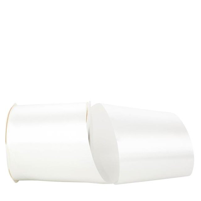Reliant Ribbon 4700-030-10K 4 Po 50 Yards Simple Visage Satiné Ruban d'Allure & 44; Blanc