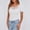 ♛241 White, variant on Letimco Breathable Quick Dry Slim Fit Rhinestone Patch Short Sleeve Crew Neck Top for Women - Solid Color for Date Party Daily Summer