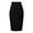 Black, variant on Women's High Waist Knee Length Bandage Pencil Skirt - Back Zipper Closure - Polyester/Spandex, XS-XXL - Party/ Wear