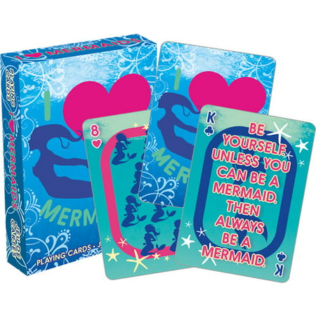 I Heart Mermaids Playing Cards