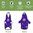 thumbnail image 6 of Fotbe Dark Purple Snowflakes Print Small Dog Sweater Hoodies Pet Grey Hooded Soft Fleece Sweatshirts with Pocket Fall Winter Puppy Cat Sweaters Warm Clothes-X-Large, 6 of 7