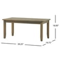 thumbnail image 3 of Ryland Outdoor Acacia Wood Loveseat and Coffee Table, Gray, Dark Gray, 3 of 11