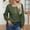 Army Green, variant on Sweaters for Women, Fashion V-Neck Button Long Sleeve Dough Twist Pullover