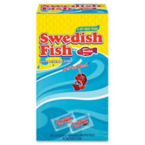 Swedish Fish Candy-Individually Wrapped-46.5 oz.-240-BX-RD