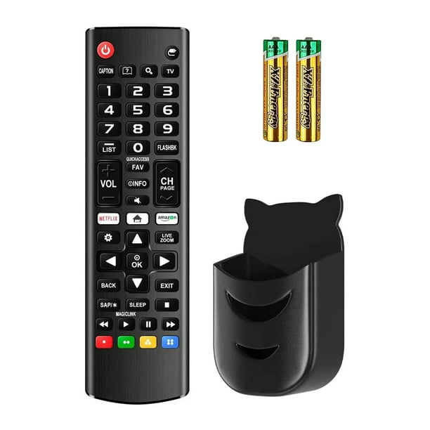 Rimous Mando a distancia compatible con LG TV (todos los modelos) para todos los LG Smart TV LCD LED 3D AKB75375604 AKB75095307 AKB75675304, mando a distancia para LG TV Remote Wr Holder & Battery