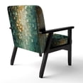 thumbnail image 5 of Designart "Celebration Of Possiblity Retro Gold Dark Teal III" Upholstered Abstract Painting Accent Chair and Modern & Contemporary Arm Chair - Multiple Color & Pattern, 5 of 7
