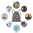 thumbnail image 6 of Daiia Brown Moose with Pinecones Pattern Drawstring Backpack, Gym Bag, Lightweight Backpack, Water-Resistant Bag Travel Sports Backpack, Fitness Bag, Yoga Bag-Medium, 6 of 6