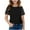 Black., variant on Agkizg Summer Girls Casual Tops Fashion Short Sleeve Tops Round Neck Solid Color T Shirts Loose Fitting Cute Kids Clothes Tops