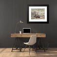 thumbnail image 4 of Hendrik Willem Mesdag 24x20 Black Modern Framed Museum Art Print Titled - Fishing Boats at Anchor on a Choppy Sea, 4 of 5