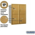thumbnail image 2 of Salsbury Industries Recessed USPS Aluminum 4 Unit 4C Horizontal Parcel Locker, 2 of 2