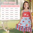 thumbnail image 5 of Uourmeti American Flag Print Girl Dresses 7-8Y Summer Spaghetti Strap Midi Dress for Patriotic Kids Skater Lightweight Soft A Line Knee Length Swing Tiered Sundress, 5 of 6