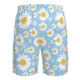 thumbnail image 6 of Kdxio Daisies Flowers Pattern Mens Casual Shorts - Drawstring Summer Beach Sports Shorts for Men, 6 of 9