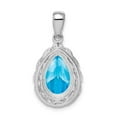 thumbnail image 4 of Sterling Silver Rhodium-plated Blue Topaz Pendant QP2906BT, 4 of 4