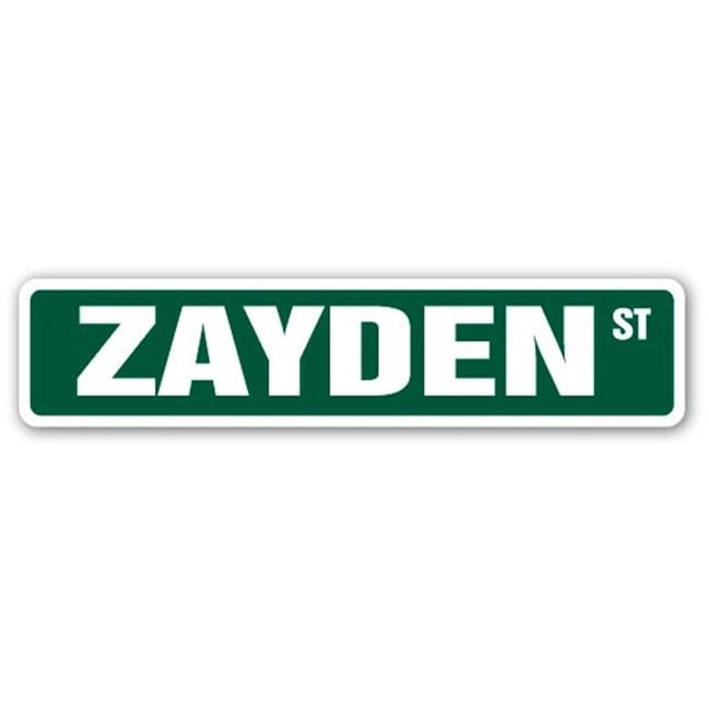 SignMission SS-624-ZAYDEN 6 x 24 in. Childrens Name Room Street Sign - Zayden