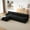 Black, variant on 106" Cloud Sectional Couch with L-Shape Chaise, Modern Modular Deep Seat Sofa Couch, Oversized Sofa Sleeper for Living Room, No Assembly Required, Left Facing Chaise, Gray