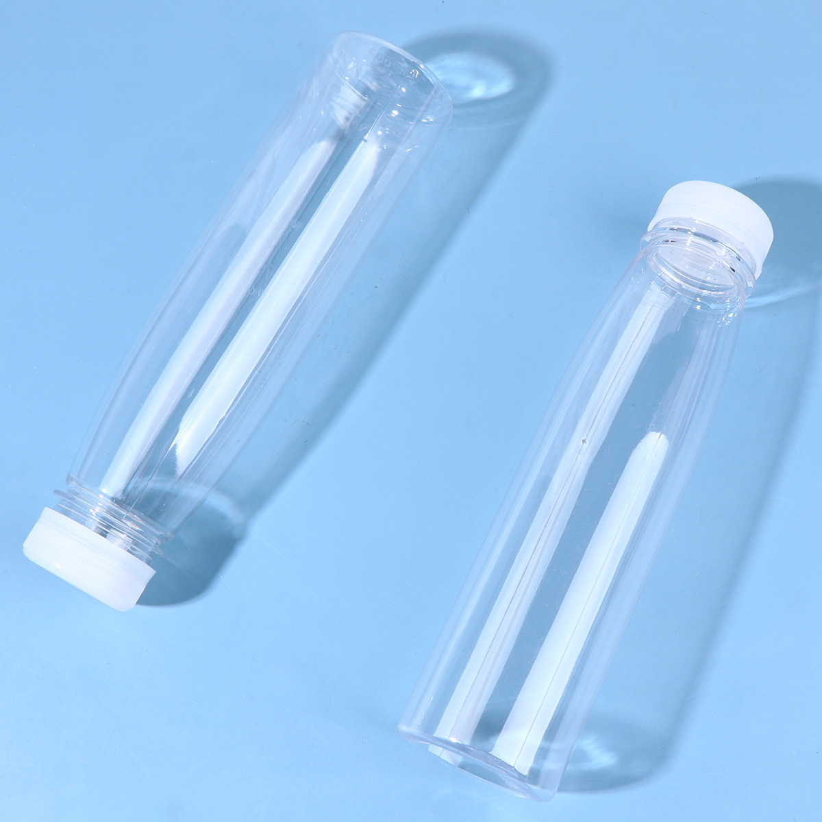 Hemoton 10PCS 330ml Empty Storage Containers Clear PET Bottles Plastic Beverage Drink Bottle Juice Bottle Jar with Lids (Random Color Caps) - image 5 of 6