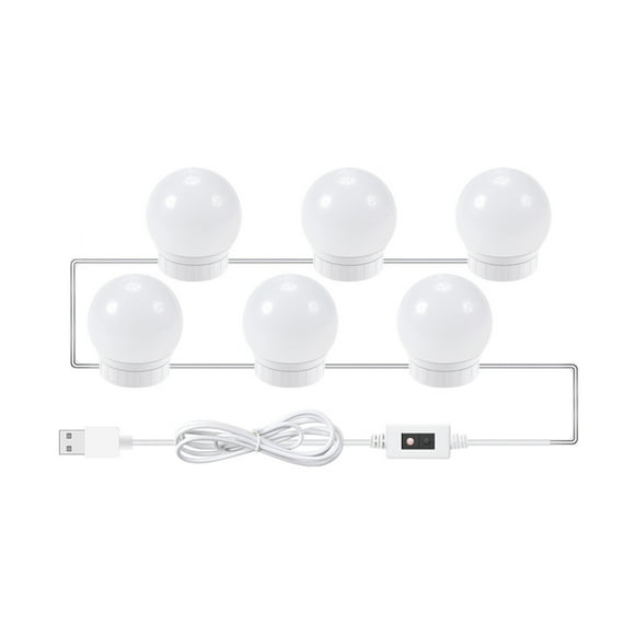 Mistaha 6 PCS LED Makeup Mirror Lights Smart Sensor Control Vanity Mirror Lights Bathroom Mirror Light with 1.5m USB Cable LED Strip Lights