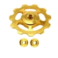 thumbnail image 3 of ZheElen 2 Pcs 11T Roulement de Vélo Ultraléger en Alliage d'Aluminium Pignon Roue Guide de Dérailleur Arrière Roue Volant d'Inertie Accessoires Or, 3 of 6