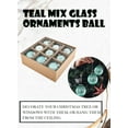 thumbnail image 6 of Serene Spaces Living Set of 9 Assorted Teal Glass Ball Ornaments for Christmas Tree, Holiday Decorations, Winter Wedding, Table Centerpiece, Window Box, Measures 3" Diameter, 6 of 6
