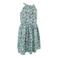 thumbnail image 3 of Vestido George Talla 6 con Cuello Halter Floreado Azul Aqua, 3 of 4