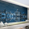 thumbnail image 1 of 3D Wallpaper NYC Blue Aqua SKU# WAL0197, 1 of 1