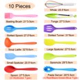 thumbnail image 2 of Silicone Kitchen Utensil Set 10 Pcs Heat Resistant Non-Stick Spoon Spatula Ladle Cooking Tools Dinnerware, 2 of 7