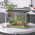 thumbnail image 3 of Plastic Betta Fish Tank Set Up Aquarium Starter Kit Small with Quiet Waterfall Filter, Self Cleaning for Shrimp Goldfish Desktop Office Home Room Decor, 3 of 7