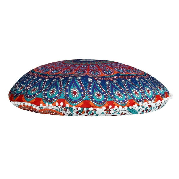 Up to 65% Off SMihono Large Floor Pillows Round Bohemian Meditation Cushion Cover Ottoman Pouf
