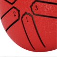 thumbnail image 2 of Miniature Steel Tongue Drum 3 Inch 6 Notes Percussion Instrument Meditation Stress Relief Handpan Drum for Kids Red, 2 of 4