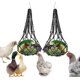 thumbnail image 1 of Chicken Vegetable Bag Fruit Treat Snack Holder Hanging Feeder Coop Feeding Tool for Hens Goose Duck Large Birds, 2 pcs Net Bags, 1 of 4