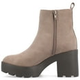 thumbnail image 3 of Journee Womens Cassidy Treaded Outsole Round Toe Booties, 3 of 10