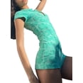 thumbnail image 4 of Fortune Women Romper Playsuits Summer Short Sleeve Buttoned Slim Jumpsuits, 4 of 6